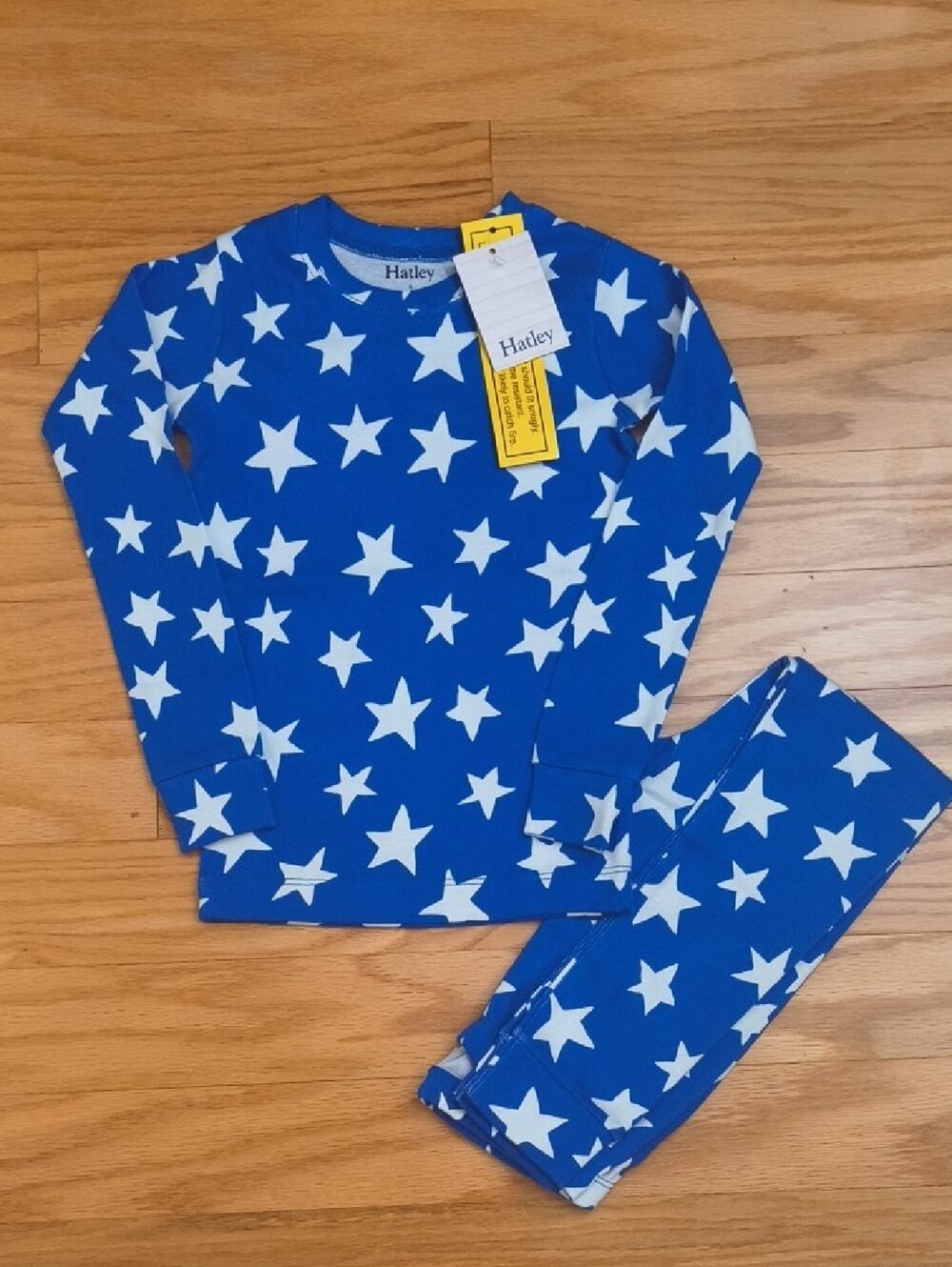 Hatley Boys Blue &White Star Kids Pajama Set Size 6 NWT
